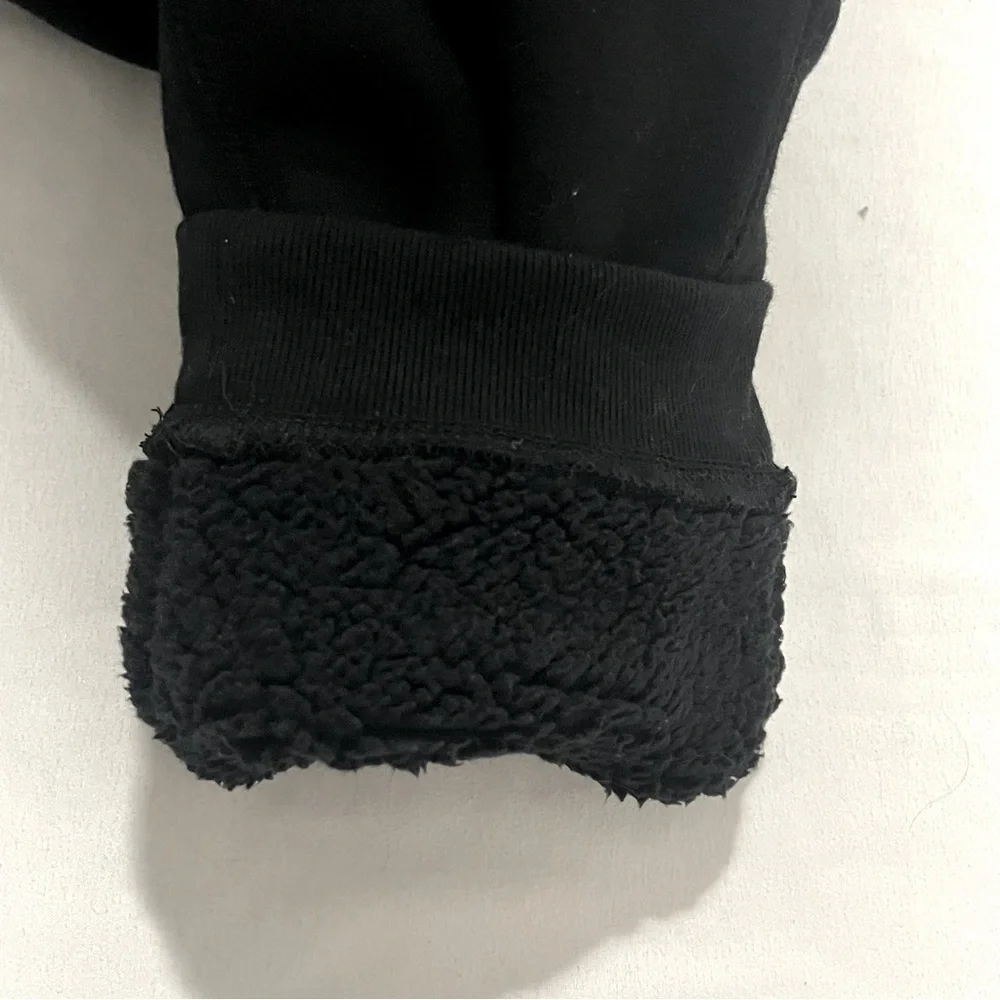 Gap Kids Boys Black Small (6-7) Sherpa-Lined Joggers Pockets Drawstring EUC Soft
